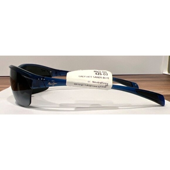 NEW Maui Jim Grey Hot Sands Blue Polarized Sunglasses 426-03 With Case & Cloth - Picture 6 of 8
